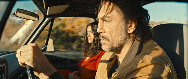 Javier Bardem and Selma Hayek in The Roads Not Taken