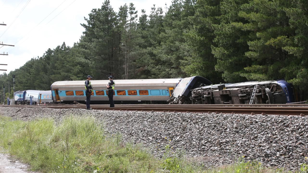 A train that derailed in Victoria last year had been travelling at well above the speed limit.