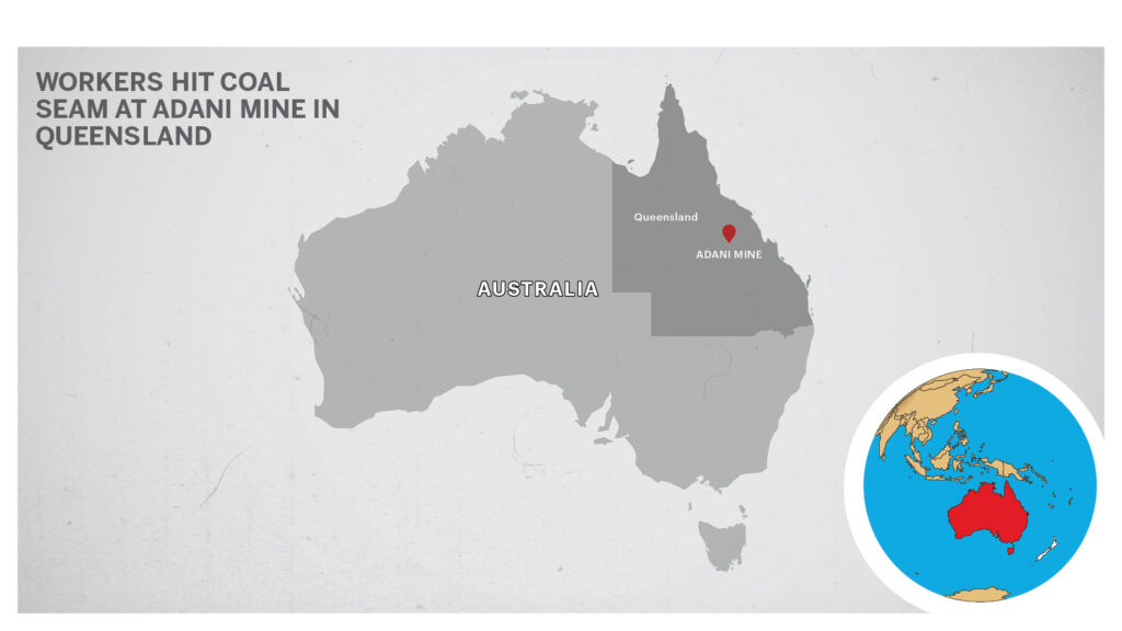 Map of Adani Mine Queensland Australia