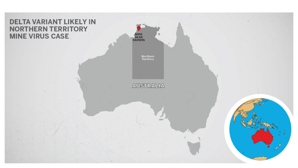 Map of Darwin Australia Mine