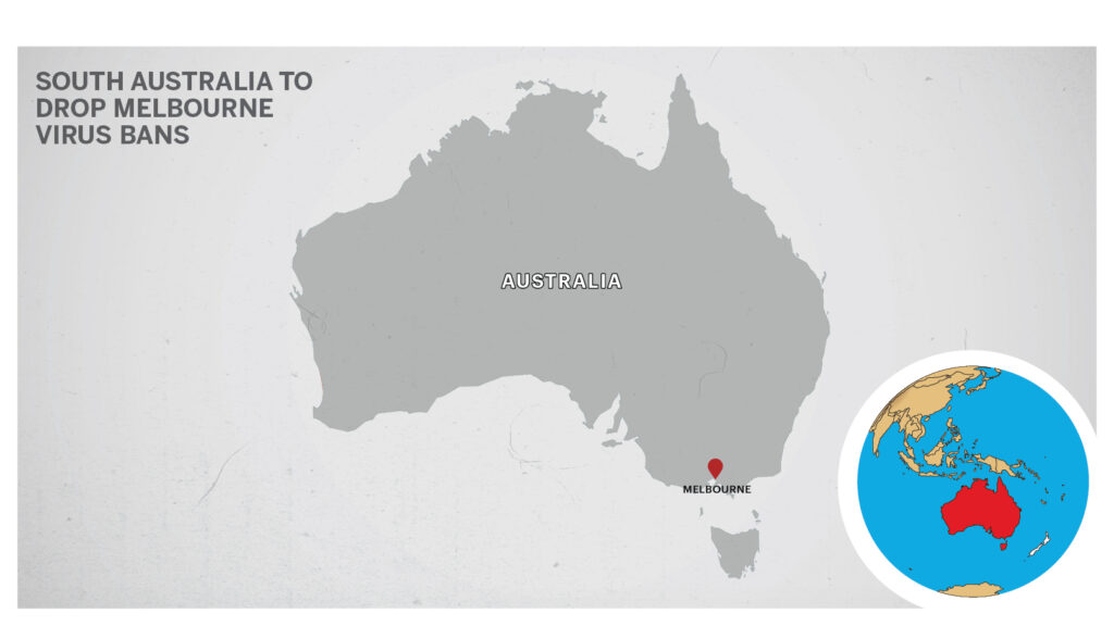 Map for Melbourne Australia