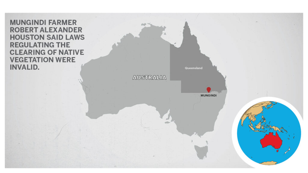 Map of Mungindi Queensland, Australia.