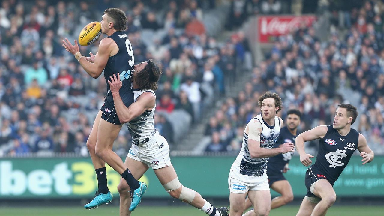 A man who attended the Carlton-Geelong AFL clash at the MCG on July 10 has tested positive.