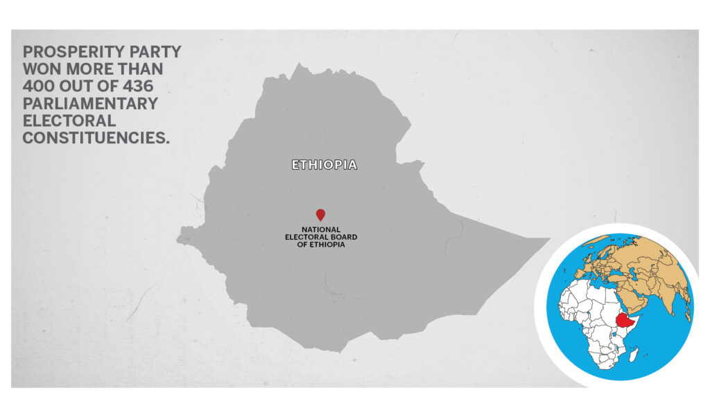 Map of National Electoral Board of Ethiopia