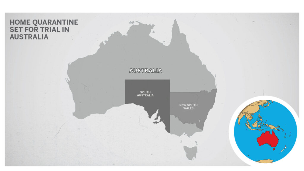 Map of New South Wales and South Australia