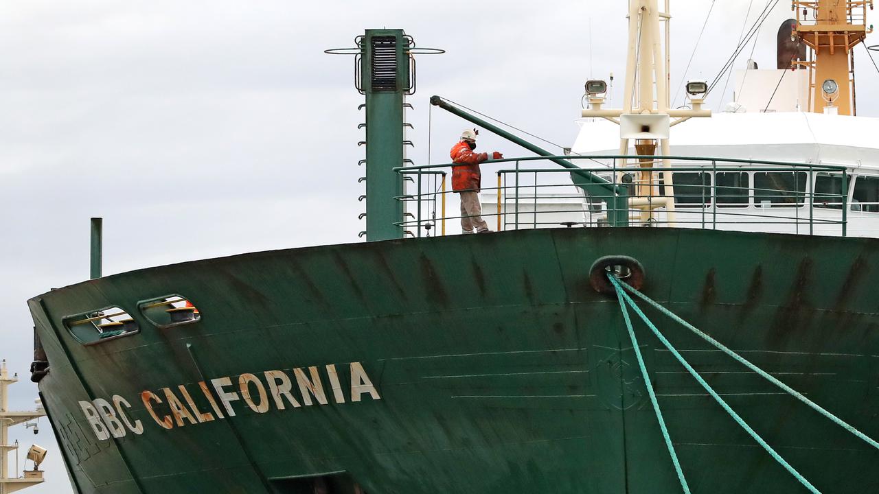 Results are pending for a further six non-symptomatic crew members on the cargo ship BBC California.