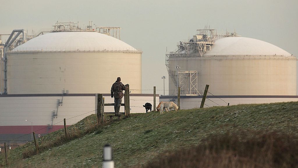 The United States used its unique advantage in natural gas to retain its position as the world’s leading producer of petroleum in 2020, with forecasted growth in exports of liquefied natural gas expected to continue as American companies search for new international gas trading partners.  Pictured is a Liquefied Natural Gas (LNG) importation terminal on the Isle of Grain, England. (Photo by Peter Macdiarmid/Getty Images)