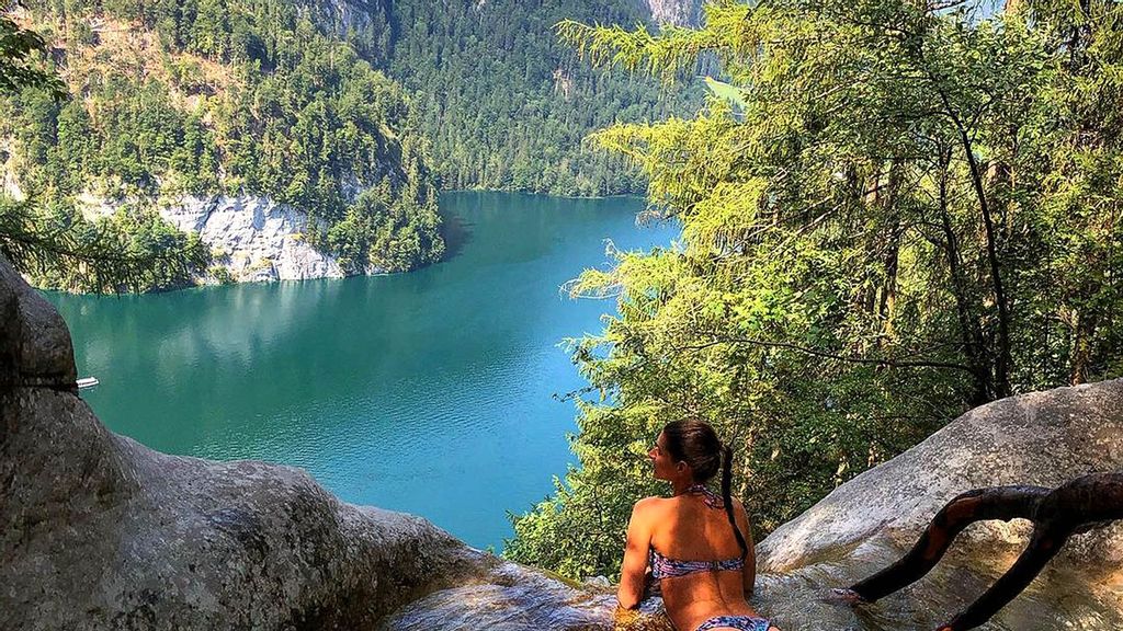 The Königsbachstrong Waterfall /strong over the lake in the Berchtesgaden National Park in Germany. (Pavel Herceg/Zenger News)