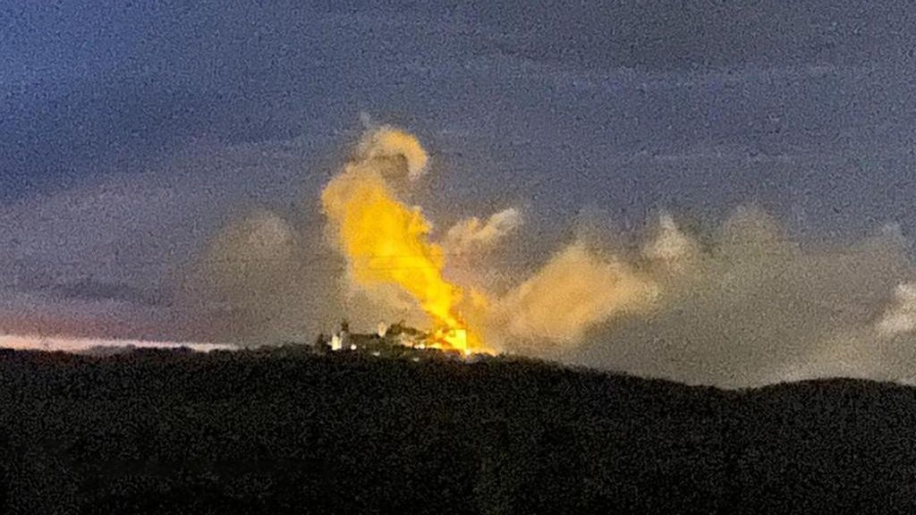  People mistakenly believed the Gottweig Abbey in Austria was on fire due to an optical illusion caused by the rain on July 25. (FF Paudorf/Zenger News)