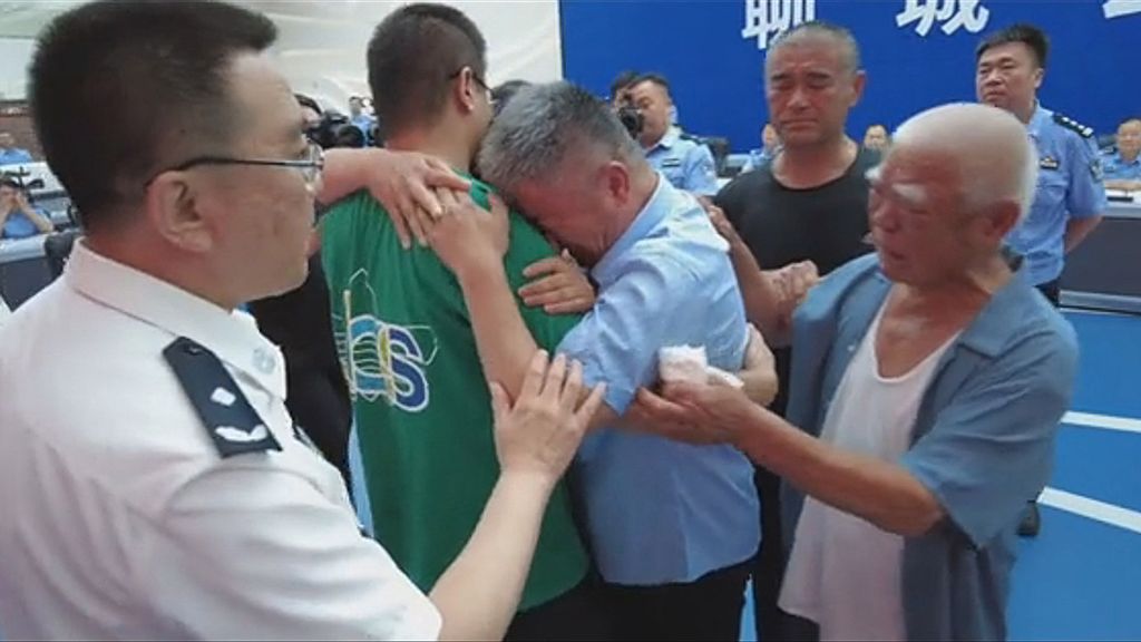 A Shandong man is reunited with abducted son after 24 years. (Anti-Abduction Office China/Zenger)