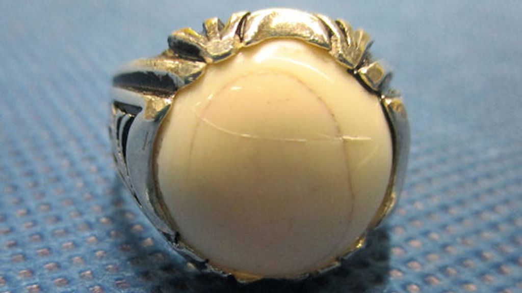 An illegal ivory jewelry piece that was seized by customs at the Leipzig airport in Germany. (Zollfahndungsamt Dresden/Zenger)