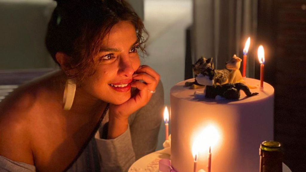 Priyanka Chopra treated fans with glimpses of her 'quiet birthday' celebrations, thanking them and her husband Nick Jonas for making her day special. (@priyankachopra/Instagra)