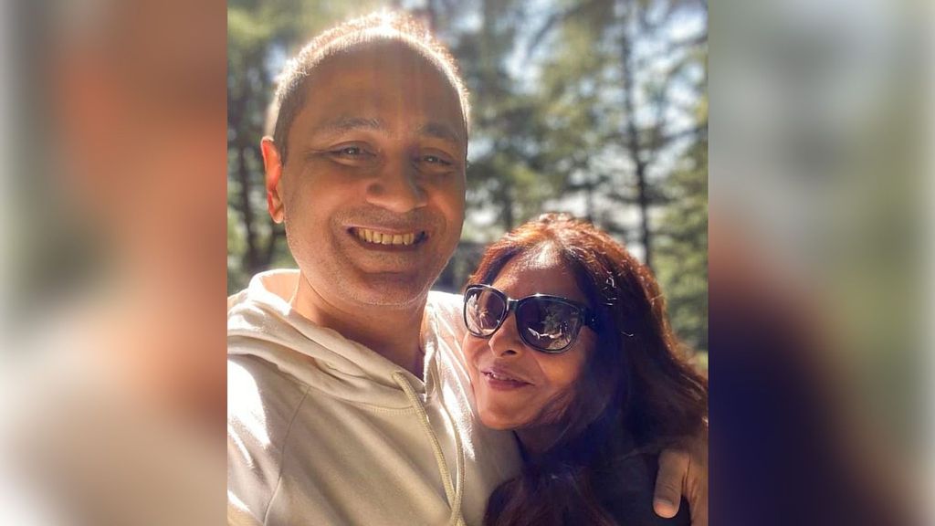 Shefali Shah with husband Vipul Shah. (Shefali Shah/Facebook)