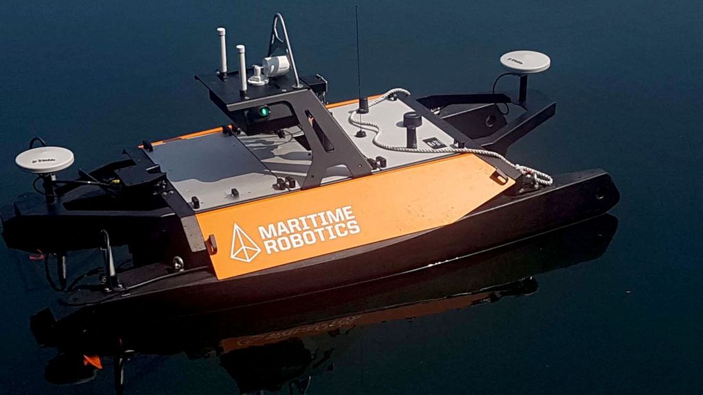 The Otter Pro a robot boat that can be used to quickly survey uncharted waters and gather data has begun trials with the U.K.'s Royal Navy. (Royal Navy/Zenger News)