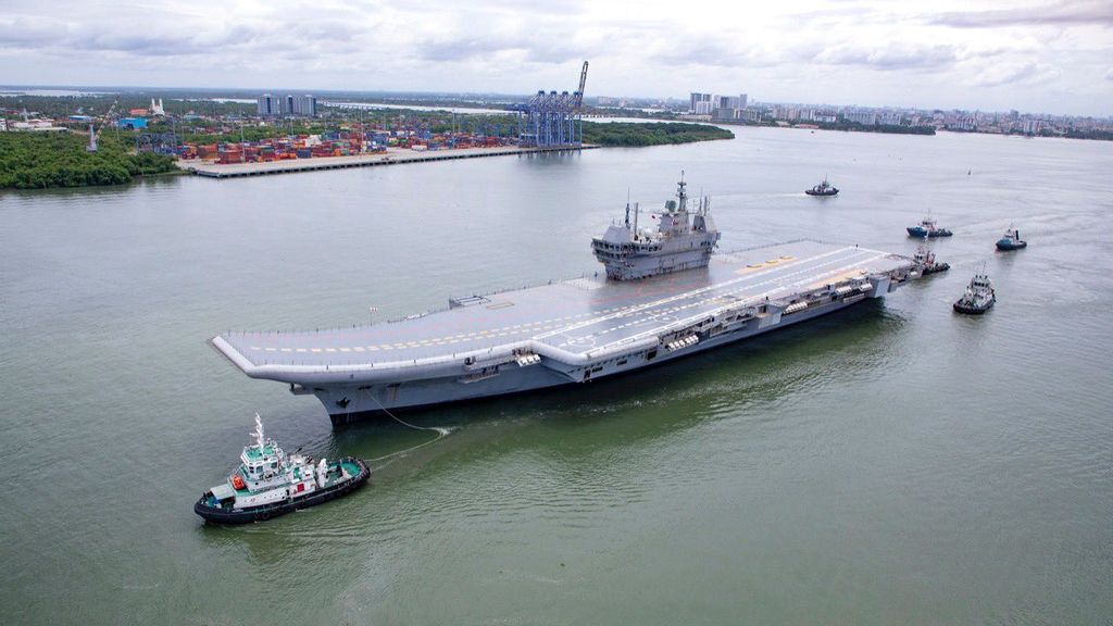 Indigenous Aircraft Carrier (IAC) 'Vikrant'. (SpokespersonNavy, @indiannavy/Twitter)