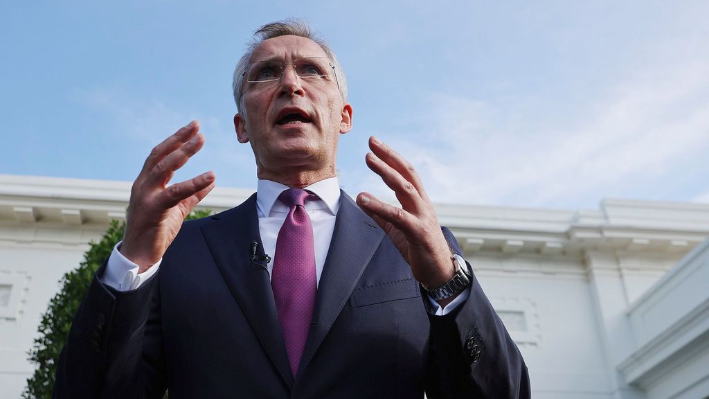 NATO Secretary General Jens Stoltenberg talks to reporters following a meeting with President Joe Biden at the White House on June 7, 2021 in Washington, DC. (Chip Somodevilla/Getty Images)