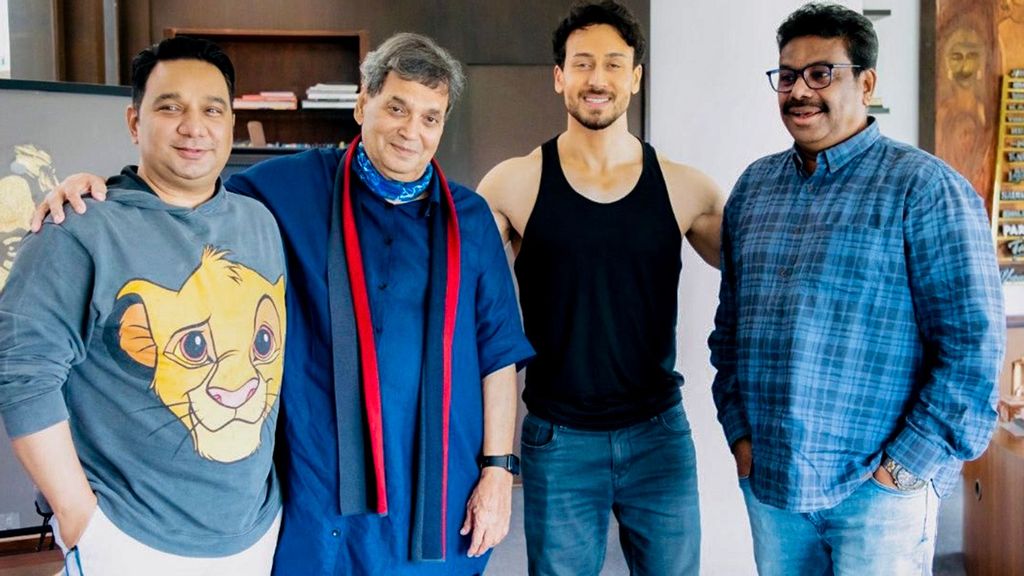 Bollywood filmmaker Subhash Ghai posted sneak peek pictures from his meeting with Tiger Shroff, director Ahmed Khan, and cinematographer Kabir. (Subhash Ghai, @SubhashGhai1/Twitter)