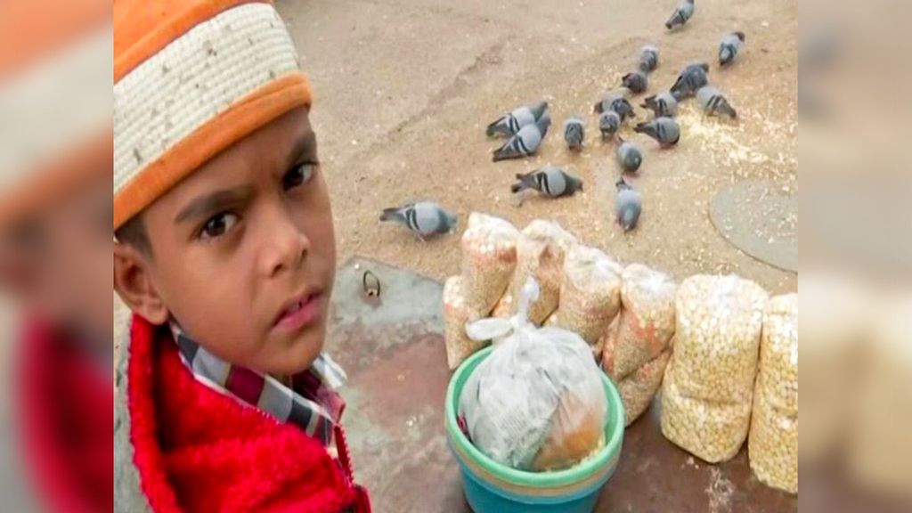 A 10-year-old Syed Aziz from Hyderabad has started selling bird food for raising funds for the treatment of his sister who has been diagnosed with Brain Cancer. (ANI Image)