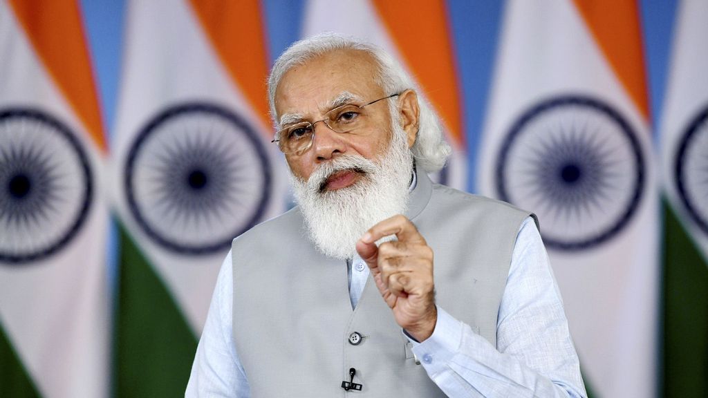 The Prime Minister, Narendra Modi addressing the inaugural conclave of Shikshak Parv, through video conferencing, in New Delhi on September 07, 2021. (Press Information Bureau)