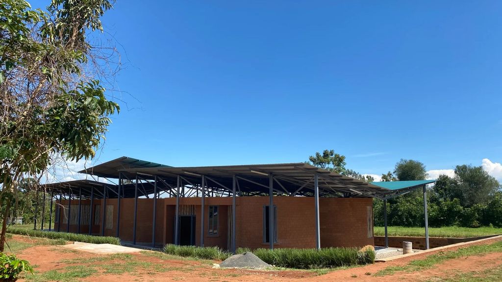 A youth and orphan training center under construction in Kogelo, Siaya county on May 13, 2020. (Courtesy of Sauti Kuu Foundation)